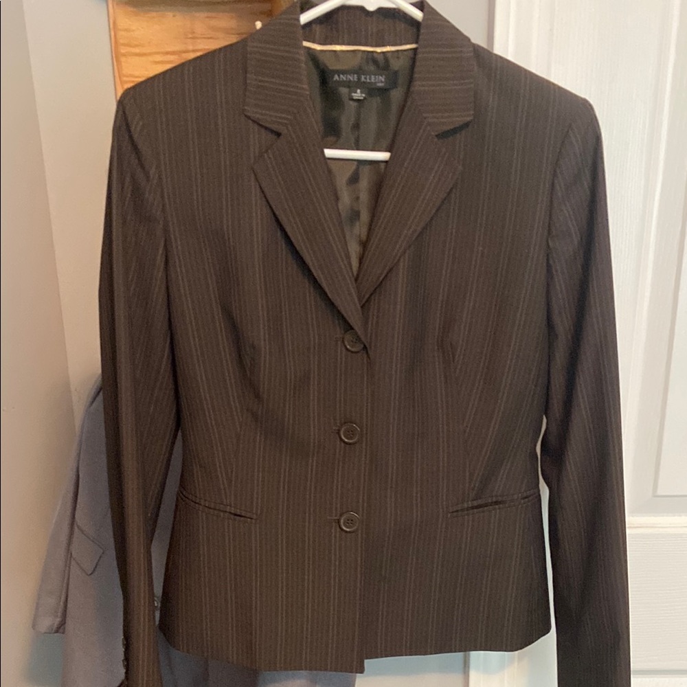 Anne Klein Brown Wool Suit